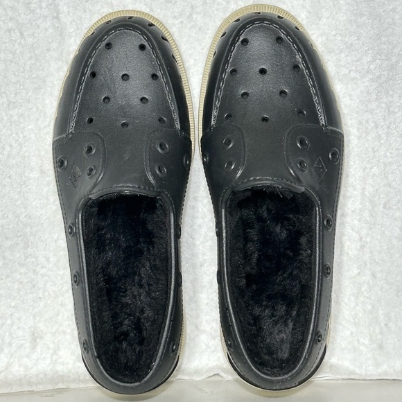 Sperry Womens A/O Float Cozy Faux Fur Lined Cut-Outs Boat Slip On Shoes SZ US 8 - Picture 5 of 12